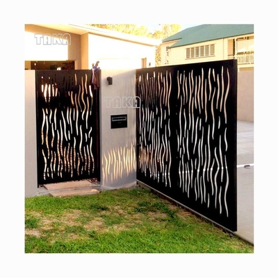 Easily Assembled Customized Laser Cutting Modern Exterior Aluminum Decretive Garden Privacy Door Panels Decorative Metal Screen Partition